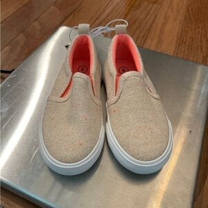 NWT 8c toddler Slip-On Shoes - Tan and Pink